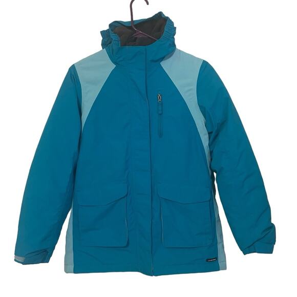 Lands’ End Turquoise Parka Jacket Size Large‎ 14 - Picture 1 of 11